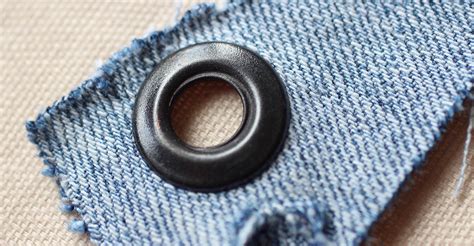 metal holes in fabric|putting grommets in fabric.